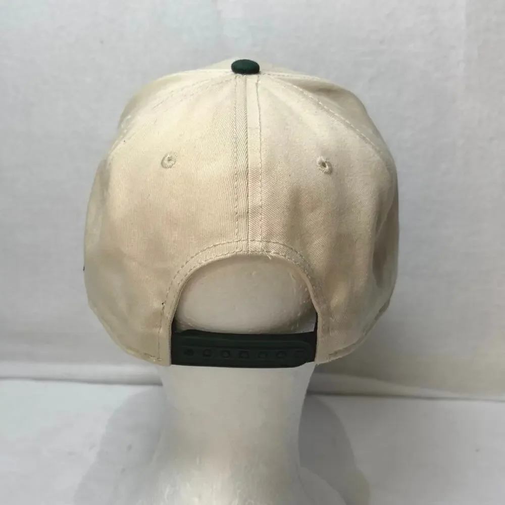Black Clover Live Lucky Hat Cap Adjustable Strap Adult Off White/Green Golf NWOT
